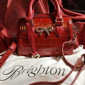 Brighton red croc handbag